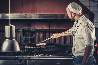 Preparing traditional beef steak