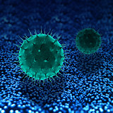 3D abstract virus cell medical background