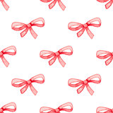 Pattern with red bow