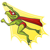 Cartoon Frog Superhero