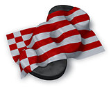 paragraph symbol and flag of bremen - 3d rendering