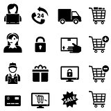 Online Shopping and E-commerce Icons