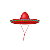 Sombrero hat in red design