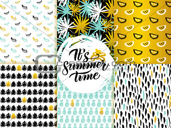 Summer Time Seamless Patterns