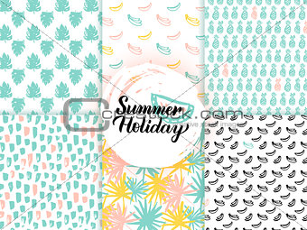 Summer Trendy Seamless Patterns