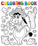 Coloring book Mexican donkey 1