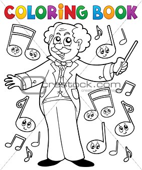 Coloring book music maestro