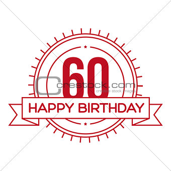 Happy Birthday Sixty years sign