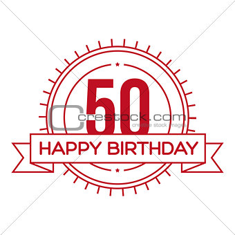 Happy Birthday Fifty years sign