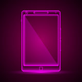 Neon tablet emblem