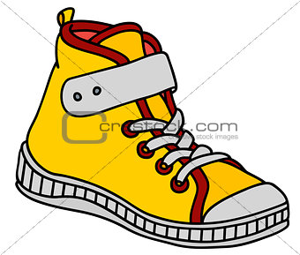 Yellow children sneaker