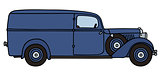 Vintage blue delivery car