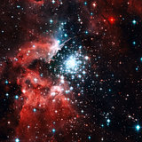 Open cluster of stars in the Carina spiral arm of the Milky Way.