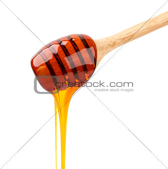 Honey stick isolated on white