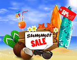 Summer sale banner online shopping