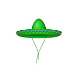 Sombrero hat in green design