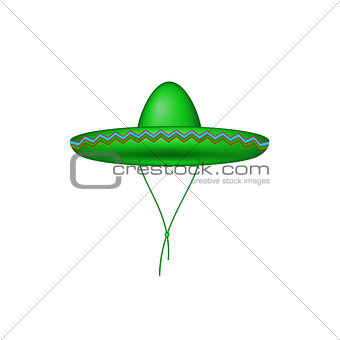 Sombrero hat in green design