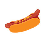 Isolated hot dog illustration