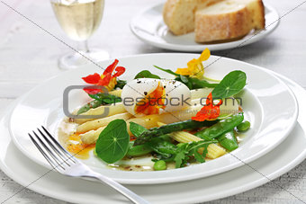 white asparagus warm salad
