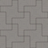 Stylish Lines Maze Lattice. Ethnic Monochrome Texture. Abstract Geometric Background. Vector Seamless Black and White Pattern.
