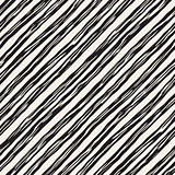 Decorative seamless pattern with handdrawn doodle lines. Hand painted wavy stripes background. Trendy endless freehand texture