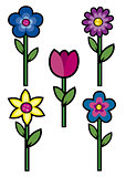 flowers colored 1