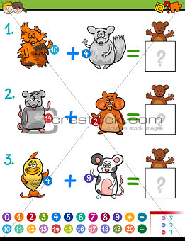 addition educational maths activity for kids