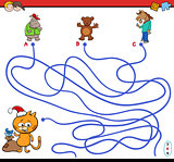 path maze game with animal characters