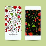 Mobile phone design, floral background
