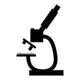 Microscope  the black color icon .
