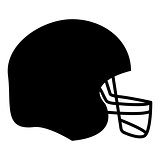 American football helmet  the black color icon .