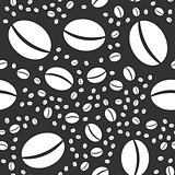 Coffee beans seamless pattern