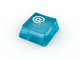 Email symbol on keyboard button. 3D rendering