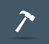 hammer icon on white background