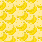 Banana seamless pattern. endless background, texture. Fruits backdrop Vector illustration.