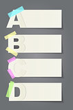 Sticky Paper Notes Pack Collection Set  Vector Illustration