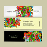 Banners design, floral background