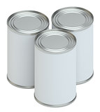 Metal tin can, canned food. Product packing