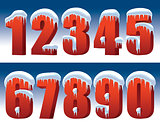 Collection of red numbers