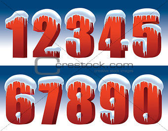 Collection of red numbers