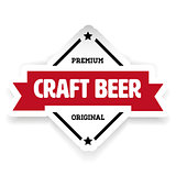 Craft beer vintage stamp label
