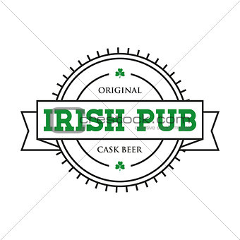 Irish pub vintage stamp