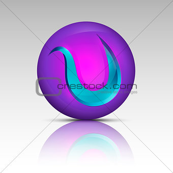 Purple colored circle logo