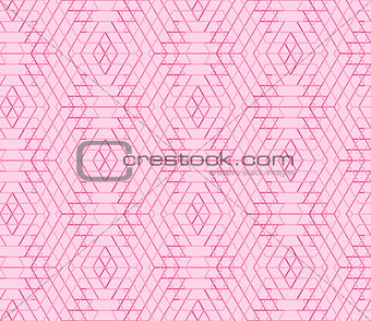 Seamless geometric pattern, hexagon abstract background, pink vector universal wallpaper