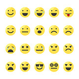 Set of emojis on isolated white background.