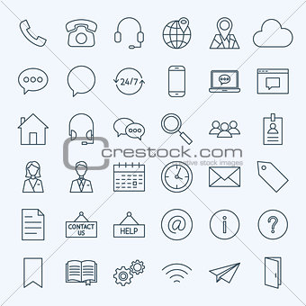 Line Contact Us Icons