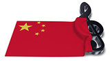 clef symbol symbol and flag of china - 3d rendering