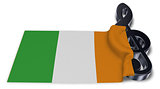 clef symbol and irish  flag - 3d rendering