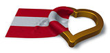 austrian flag and heart symbol - 3d rendering