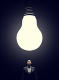 Man with a big bulb